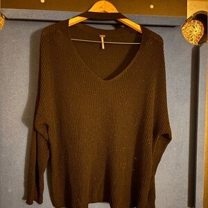 Women's Black V-Neck Sweater